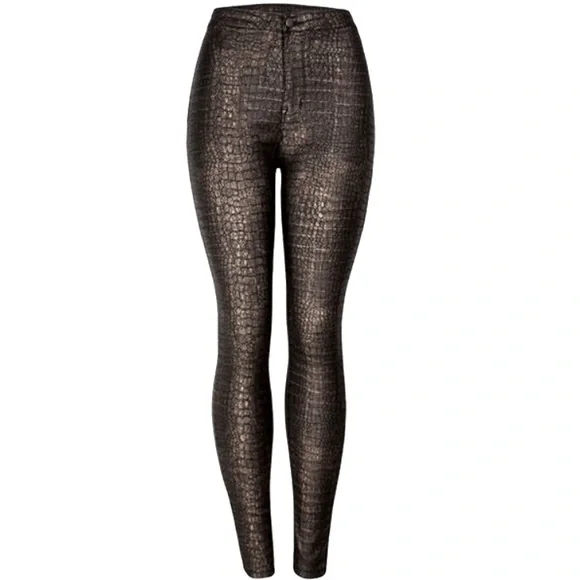 BUNDLE DEAL❗️Wristlet In Signature Canvas and High-Waisted Faux Snake Skin Pants - Picture 8 of 11